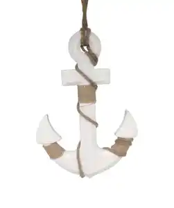 Deko-Anker maritim, weiß