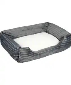 Flauschiges Heimtierbett, hellgrau