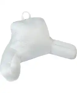 Bett-Sitzkissen mit Armlehnen, hellgrau