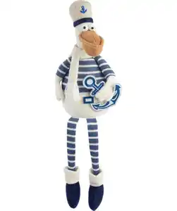 Deko-Möwe maritim, weiß/blau