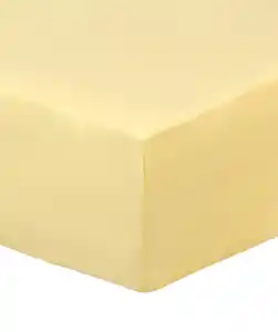 Polycotton-Spannbettlaken Pastell, gelb