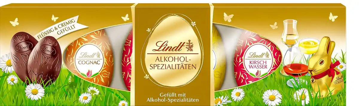 Bild 1 von LINDT Alkoholische Ostereier, 108-g-Packg.