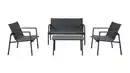 Bild 1 von Gartenmöbel Set 4-teilig schwarz Gartentisch 85 x 44 cm - LENI
