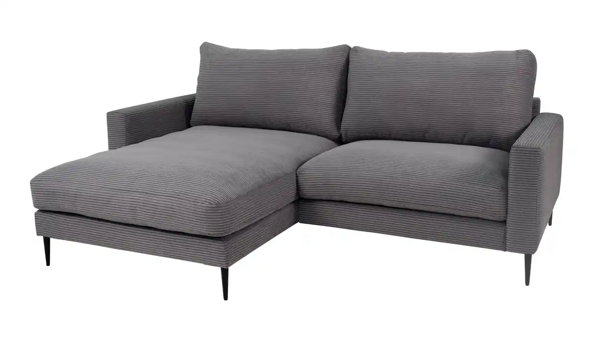 Bild 1 von Ecksofa Cord grau 220 x 164 cm - OT links - NORDVIK