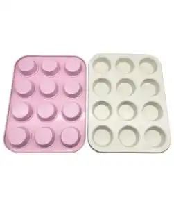 Muffinblech für 12 Muffins, rosa