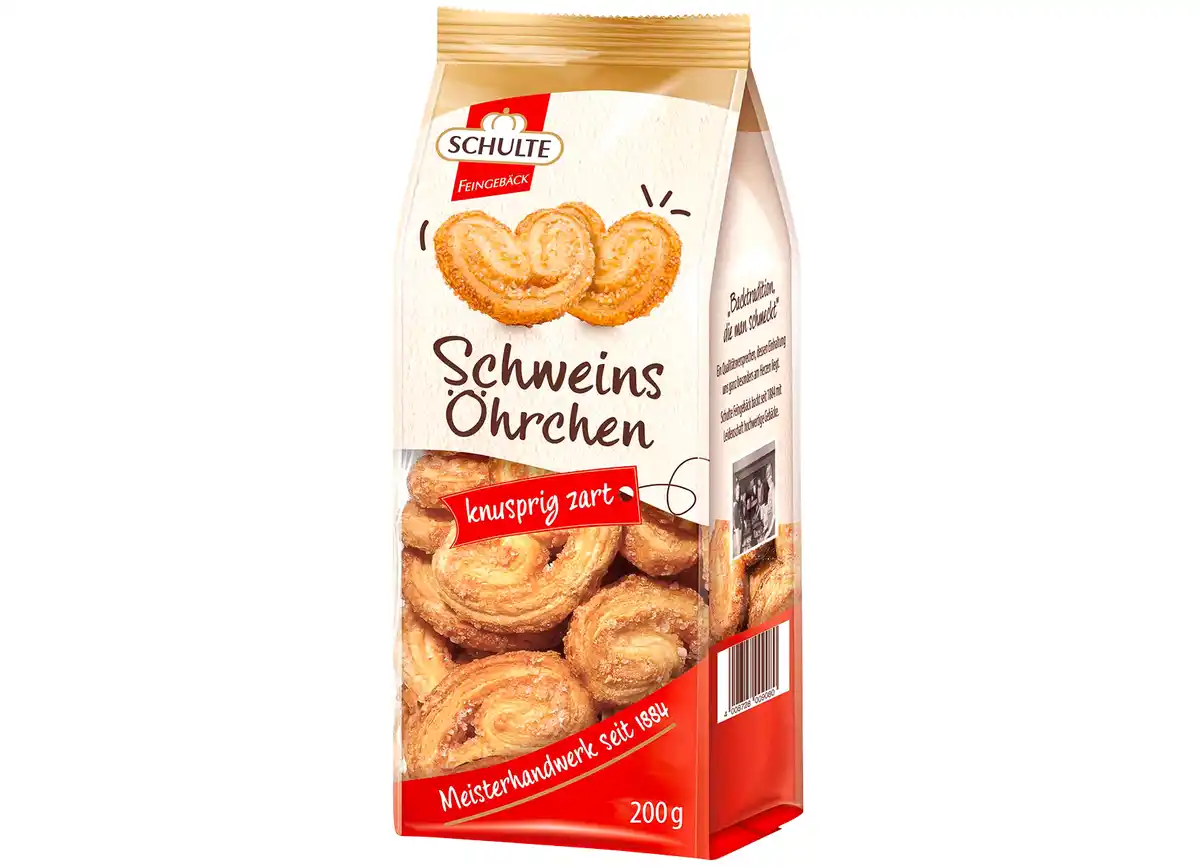 Bild 1 von Schweinsöhrchen knuspriges Blätterteiggebäck mit Hagelzucker