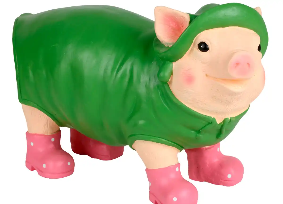 Bild 1 von Tierfigur mit Regenmantel und Gummistiefeln 42x18x30cm