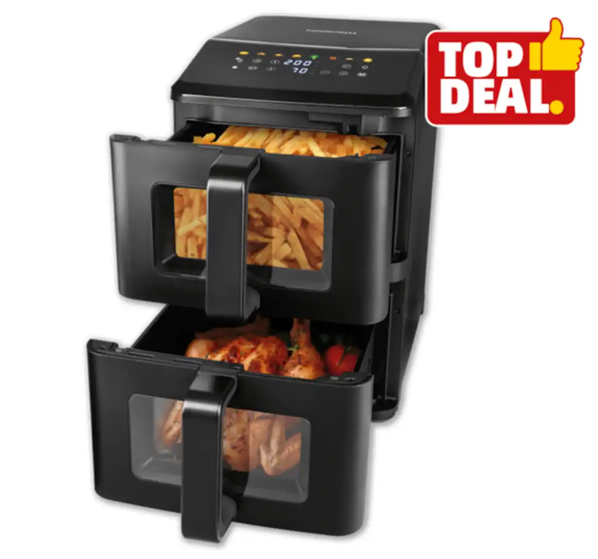 Bild 1 von GOURMETMAXX Doppelstock-Heißluftfritteuse*