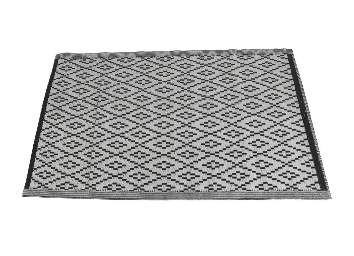 Bild 1 von Outdoor-Teppich Rautenmuster 180x120cm Anthrazit