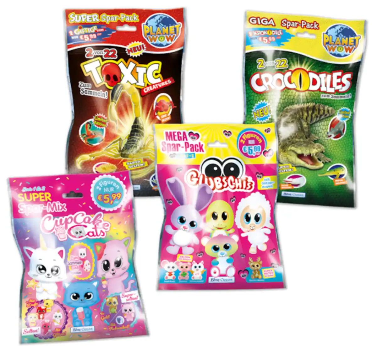 Bild 1 von PLANET WOW, GLUBSCHIS oder CUPCAKE CATS Sammelfiguren*