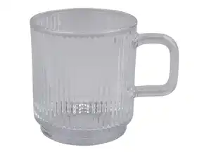 Glastasse „Riffel“ spülmaschinengeeignet