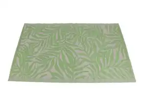 Outdoor-Teppich Blätterranke 150x90cm Hellgrün/Natur