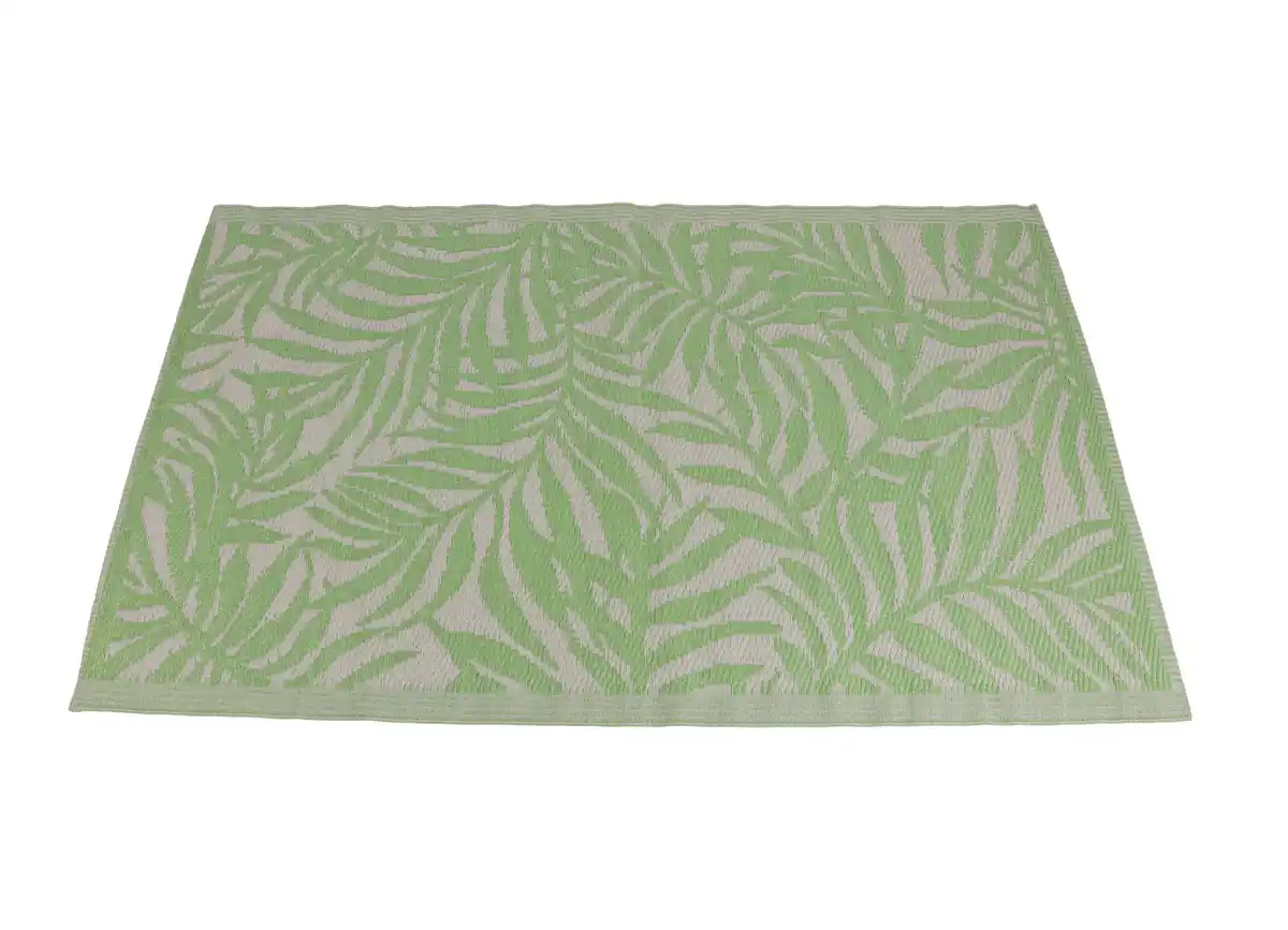 Bild 1 von Outdoor-Teppich Blätterranke 150x90cm Hellgrün/Natur