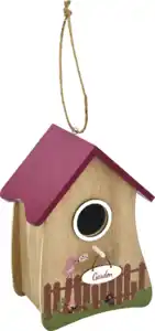 IDEENWELT Vogelhaus geschwungen mit Vogelmuster