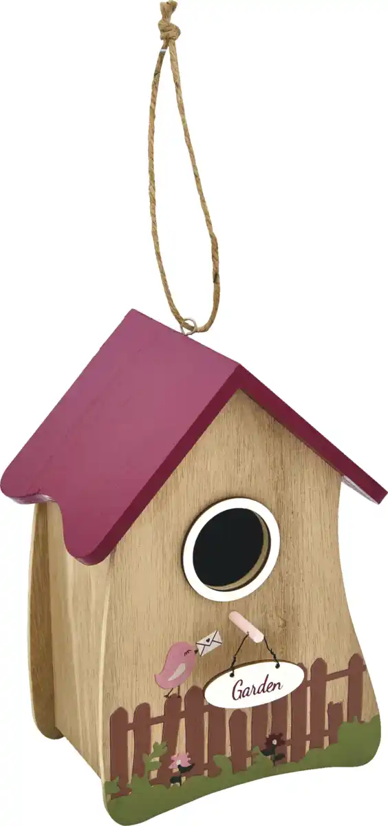 Bild 1 von IDEENWELT Vogelhaus geschwungen mit Vogelmuster