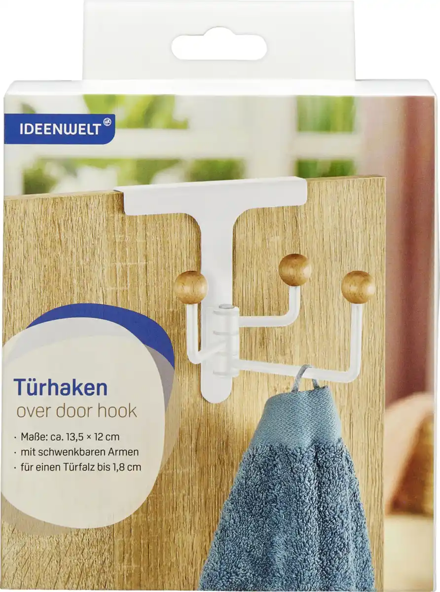 Bild 1 von IDEENWELT Drehbare Türhaken Weiß