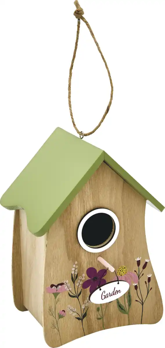 Bild 1 von IDEENWELT Vogelhaus geschwungen mit Blumen