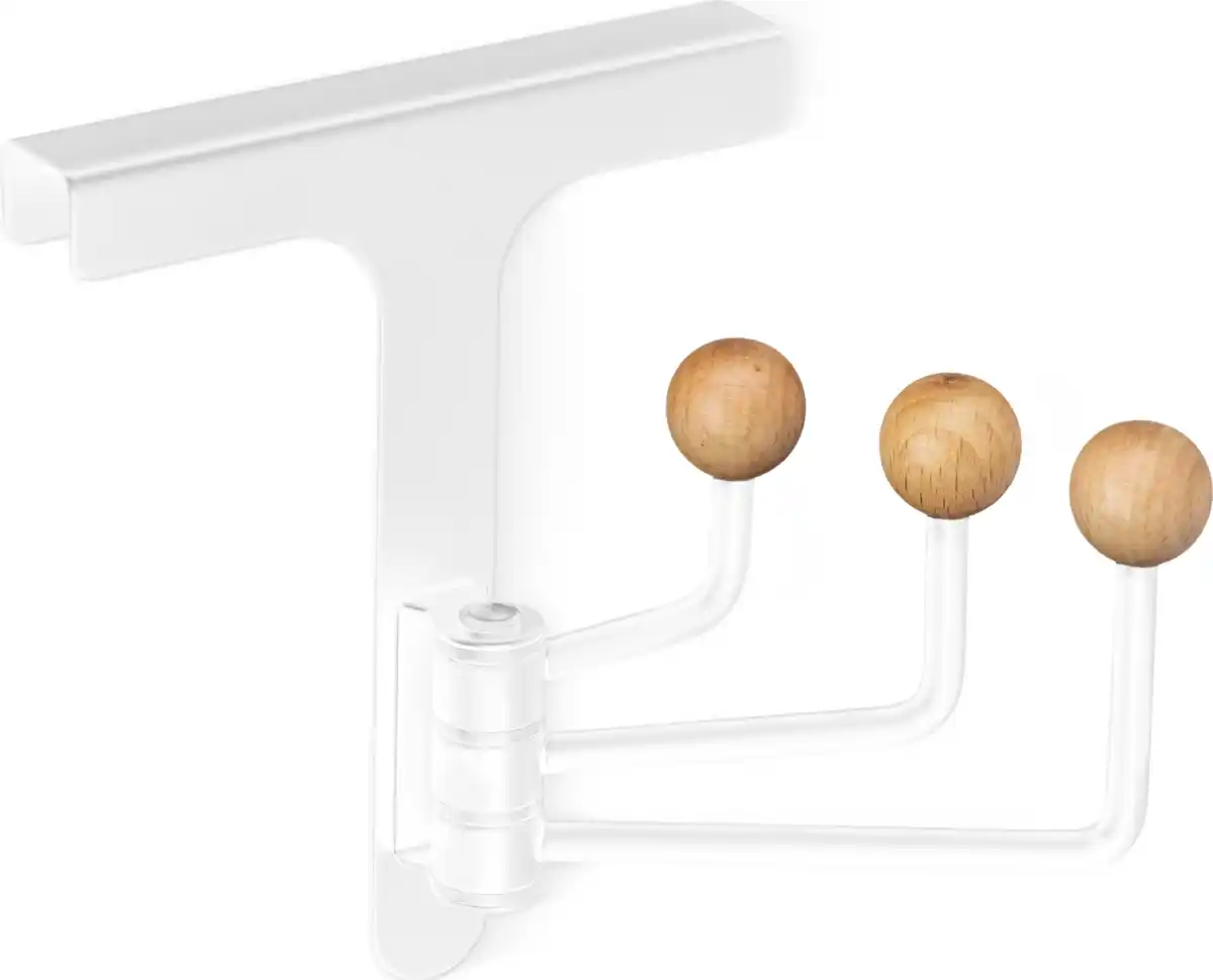 Bild 2 von IDEENWELT Drehbare Türhaken Weiß