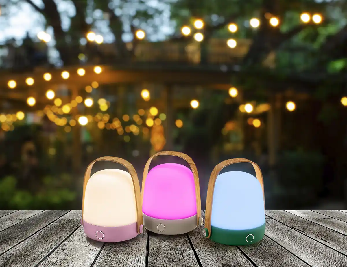 Bild 3 von IDEENWELT Outdoor Tischleuchte Pink