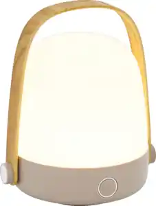 IDEENWELT Outdoor Tischleuchte Taupe