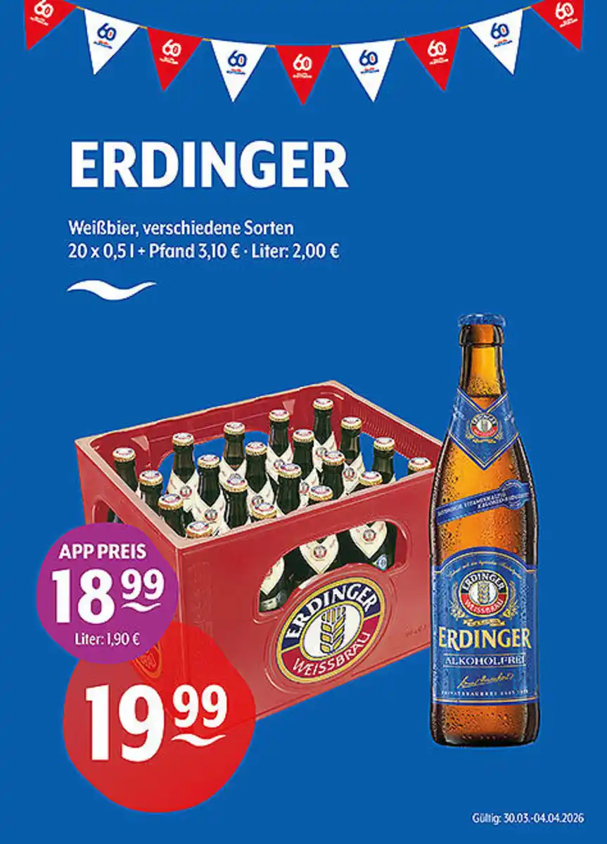 Bild 1 von ERDINGER Weißbier verschiedene Sorten