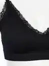 Bild 3 von Damen Soft BH seamless mit Ripp und Spitze Schwarz