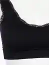 Bild 3 von Damen Bustier seamless mit Rippe und Spitze Schwarz