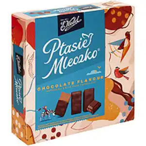 "Ptasie Mleczko Czekoladowe" Zarte Schaumzuckerware mit Scho...