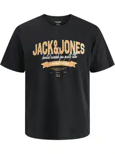 Jack & Jones JJELOGO TEE SS O-NECK T-Shirt Schwarz