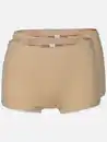Bild 1 von Damen Panty seamless im 2er Pack mit Ripp und Spitze Weiß