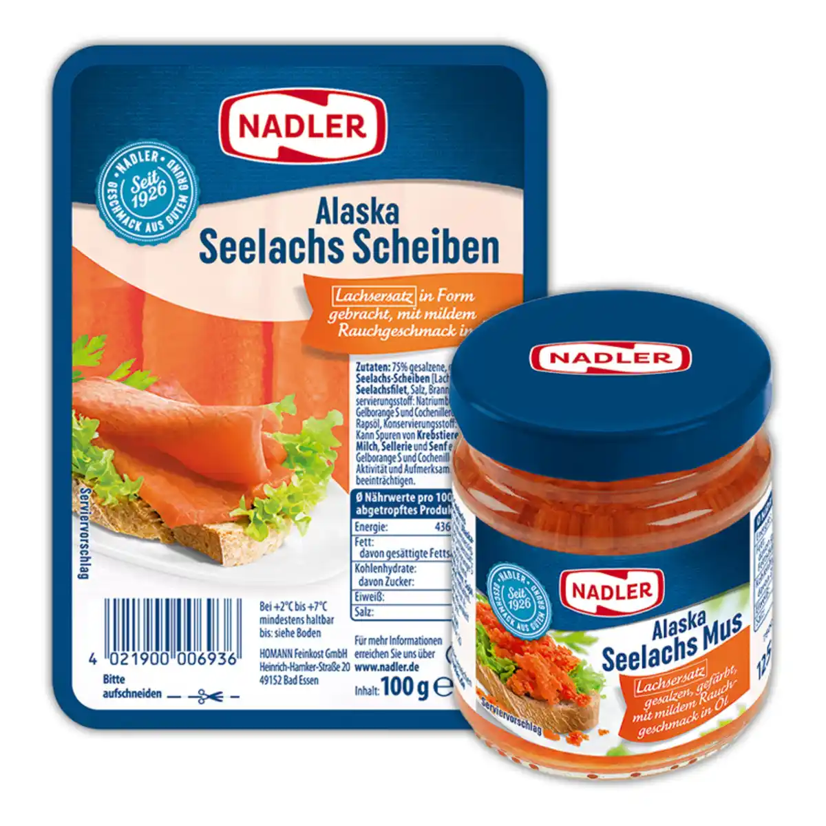 Bild 1 von Nadler Alaska Seelachs Scheiben/Mus