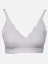 Bild 1 von Damen Soft BH seamless mit Ripp und Spitze Weiß