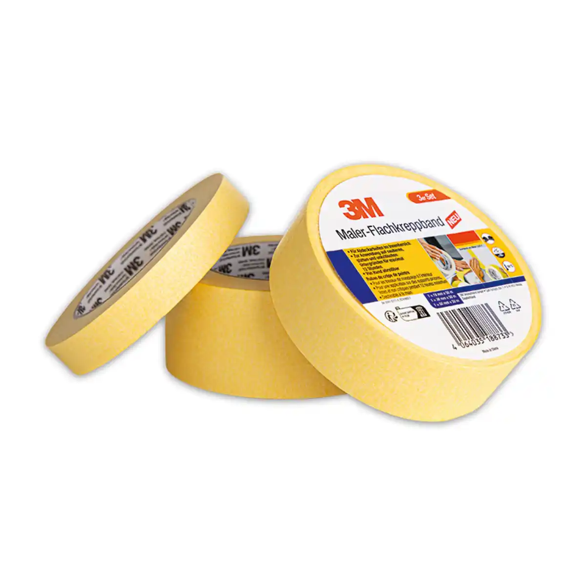 Bild 1 von 3M Maler-Flachkreppband 3er-Set