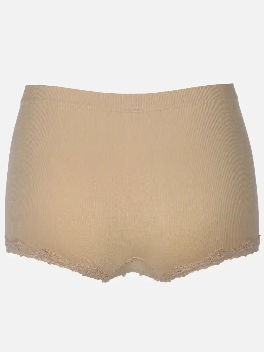 Bild 2 von Damen Panty seamless im 2er Pack mit Ripp und Spitze Weiß