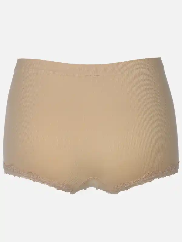 Bild 2 von Damen Panty seamless im 2er Pack mit Ripp und Spitze Weiß