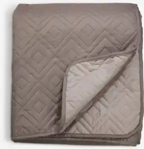 Tagesdecke ROSENTRE 240x260 sand dunkel