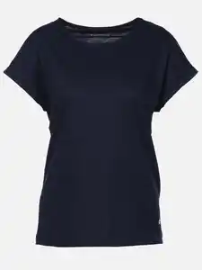 Damen Struktur T-Shirt Blau