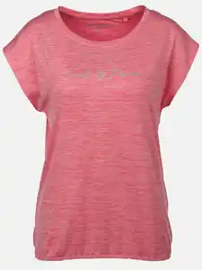 Damen Sport Shirt mit Gummizug am Saum Pink