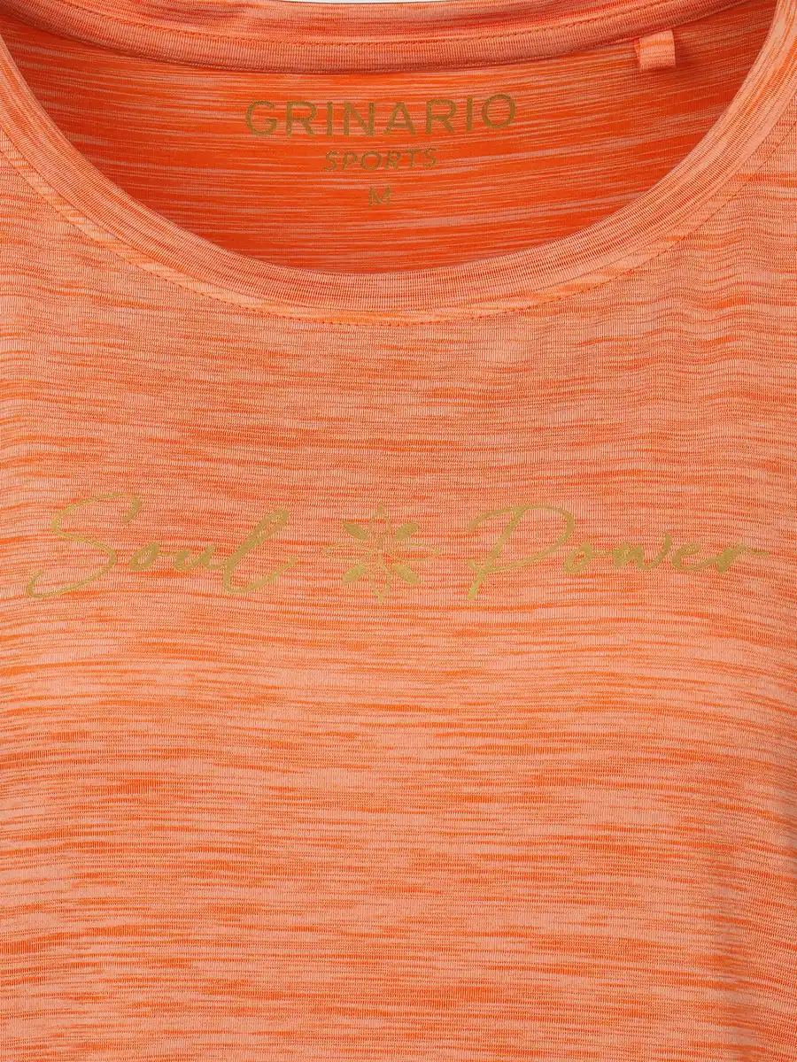 Bild 3 von Damen Sport Shirt mit Gummizug am Saum Orange