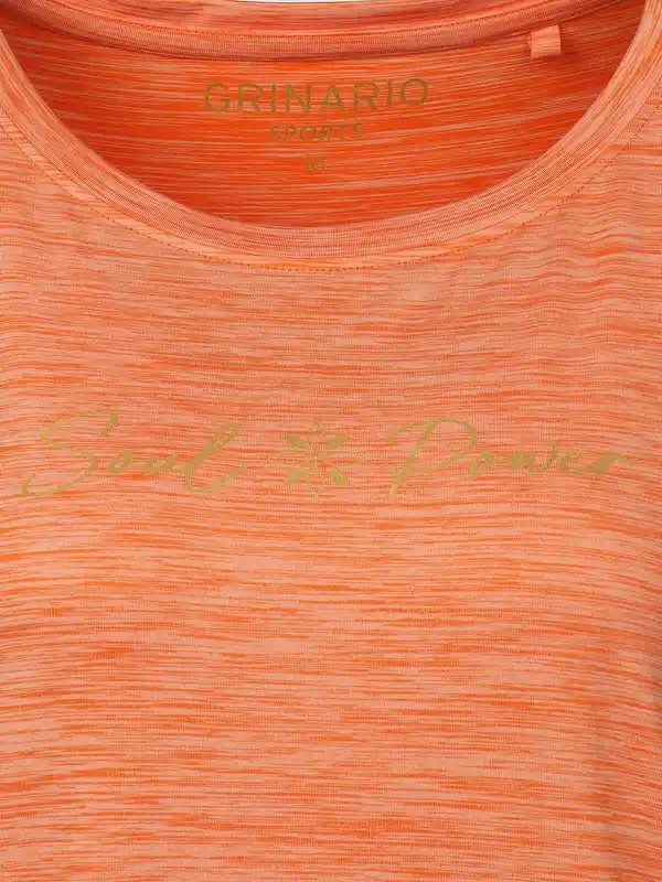 Bild 3 von Damen Sport Shirt mit Gummizug am Saum Orange