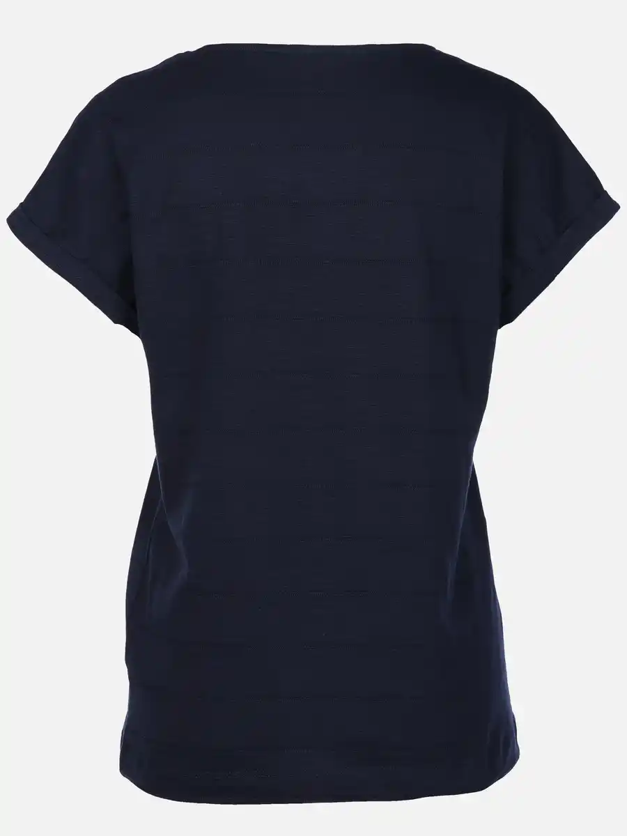 Bild 2 von Damen Struktur T-Shirt Blau