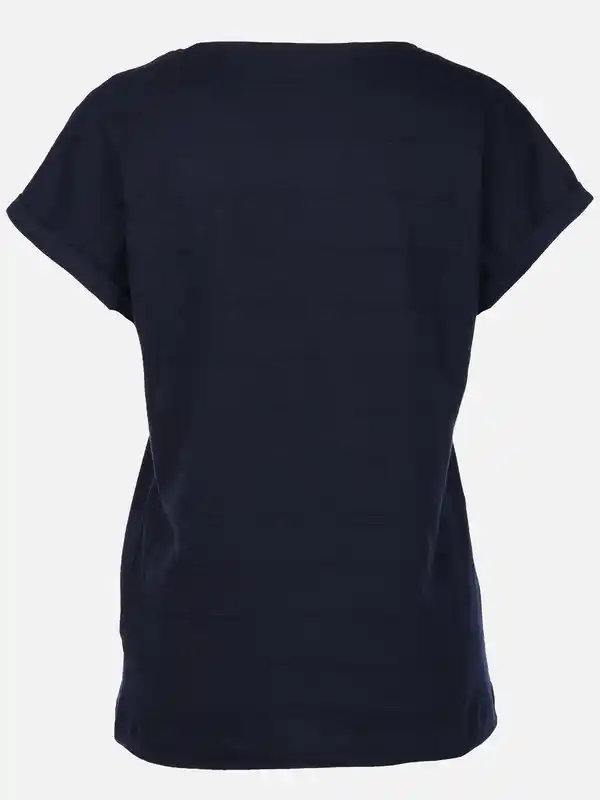 Bild 2 von Damen Struktur T-Shirt Blau
