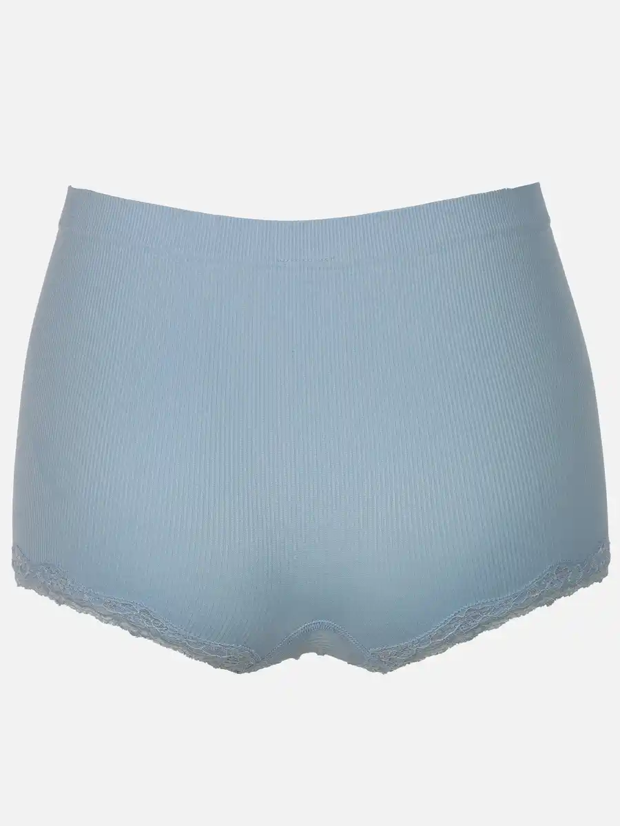 Bild 2 von Damen Panty seamless im 2er Pack mit Ripp und Spitze Blau