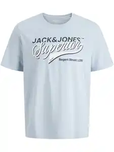 Jack & Jones JJELOGO TEE SS O-NECK T-Shirt Blau