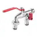 Bild 1 von Powertec Garden Doppelanschluss-Kugelauslaufhahn 1/2"