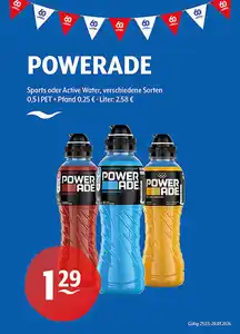 POWERADE Sports oder Active Water verschiedene Sorten