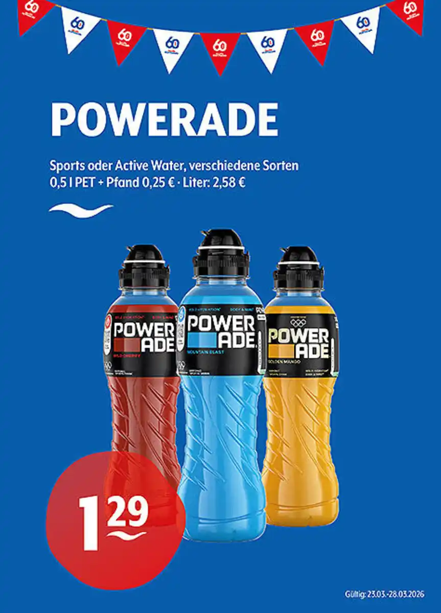 Bild 1 von POWERADE Sports oder Active Water verschiedene Sorten