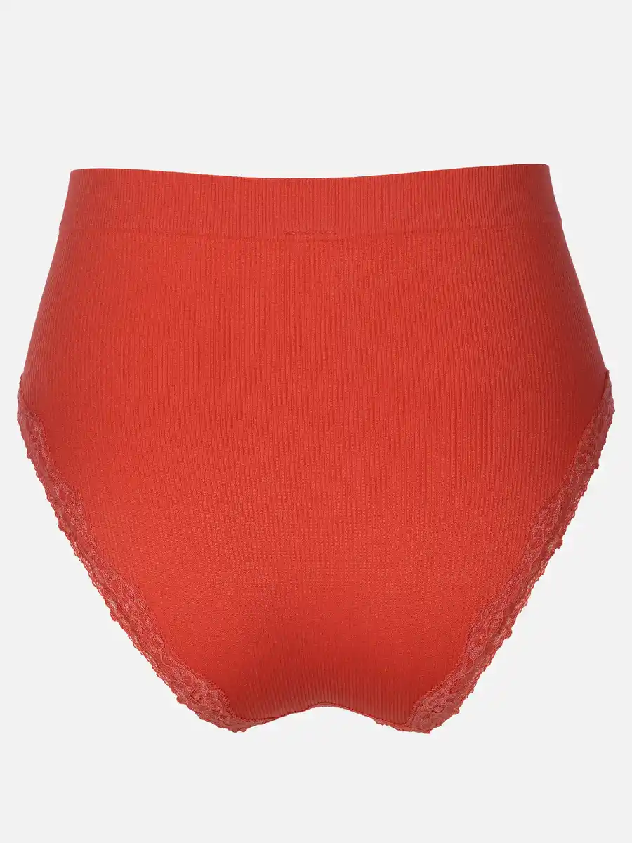 Bild 2 von Damen Taillenslip im 2er Pack mit Ripp und Spitze Pink