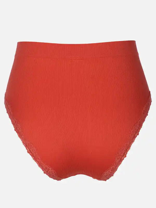 Bild 2 von Damen Taillenslip im 2er Pack mit Ripp und Spitze Pink