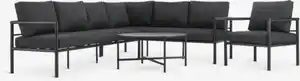 Lounge-Set TAERNABY 7 Pers. schwarz